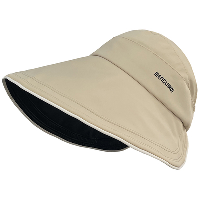 黑胶防晒空顶渔夫帽女夏季出游