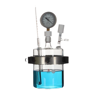 三爱思 真空耐压瓶 抽真空厚壁烧瓶开口反应瓶抽气风柜中使用带压力表 耐高温耐压 高硼硅玻璃 实验室器材