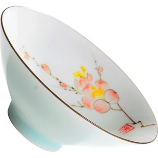 品茗杯陶瓷单个青白瓷茶盏小号单只功夫茶杯子主人单杯景德镇茶具