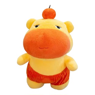 水豚噜噜橘子大号玩偶公仔卡皮巴拉睡觉抱娃娃毛绒玩具女生日礼物