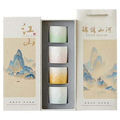 故宫文创千里江山茶杯套装送客户