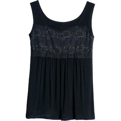 短款莫代尔蕾丝吊带小背心