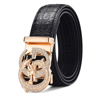 皮带男潮年轻人真皮高档自动扣百搭网红牛仔腰带2026新款商务裤带