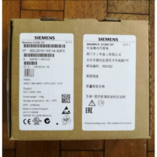 议价6SL3210-1KE14-3UP2G120C变频器1.5kW标称功率6SL32101KE143U
