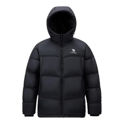 骆驼男装羽绒服男冬季2025新款加绒加厚连帽保暖短款面包服外套