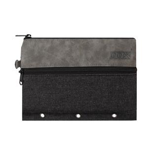 gox手拿包女小包简约男休闲手腕手机手抓包双拉链袋牛仔文件袋子