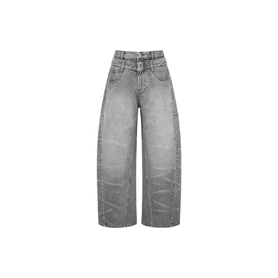 FengChenWang水洗廓形牛仔裤