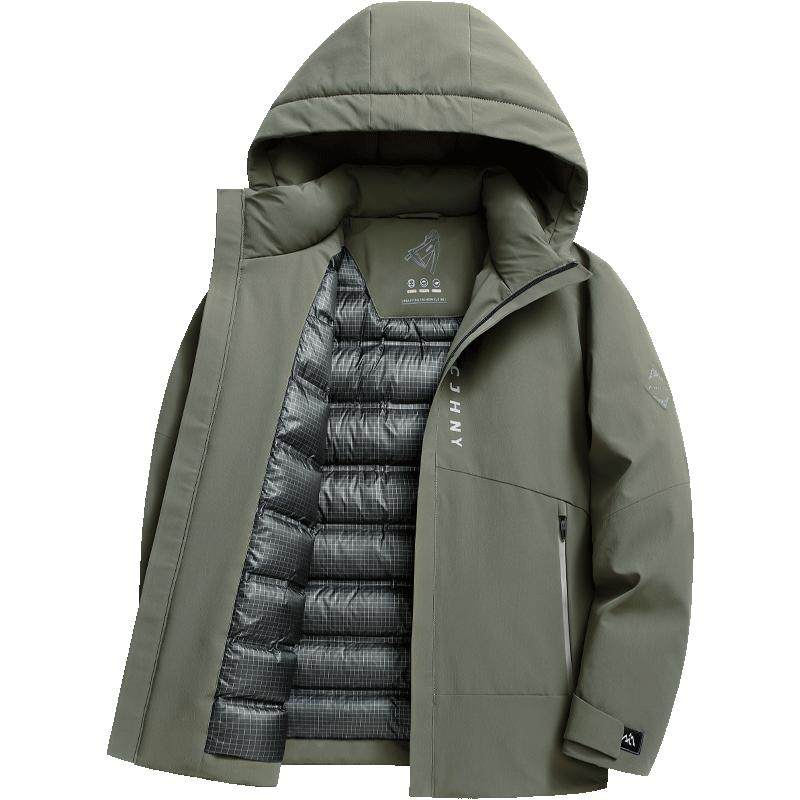 雪中飞连帽短款中青年冬季羽绒服