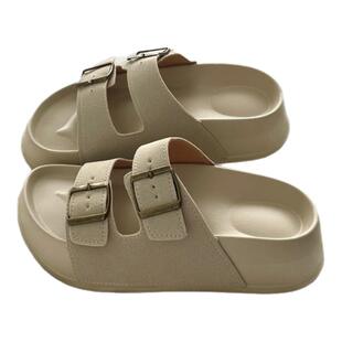 慵懒松弛感~！好质感ins双杠勃肯凉拖鞋女夏季外传透气防滑拖鞋潮