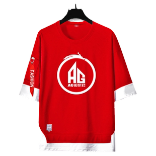 AG超玩会战队队服梦泪王者游戏KPL同款短袖t恤衫男女五分袖上衣服