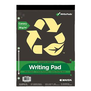 凯萨KAISA美式3孔拍纸本A4三孔活页本草稿纸上翻笔记本本子带孔易撕线薄脆本凯撒美国同款大学生记事本子