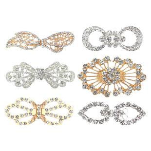 搭扣金属盘扣旗袍晚礼服镶钻对扣皮草大衣装饰配件中国风水晶钻扣