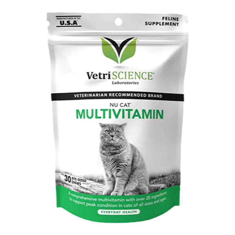 【猫复合维生素加强版30粒】VetriScience宠物大师猫进口微量元素