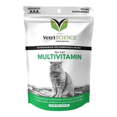 【618预售】VetriScience宠物大师vb猫复合维生素30粒加强版