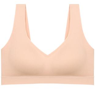 爱慕内衣女本命年红色软支撑抗菌波浪背心式专利反定杯V领文胸