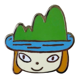 奈良美智Nara 湖底脸合金卡通人物胸针挂件艺术衍生周边正品现货