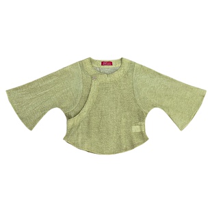 【宝相蝉纱-旗袍系列】倒大袖镂空花马甲旗袍套装  赠内搭吊带裙