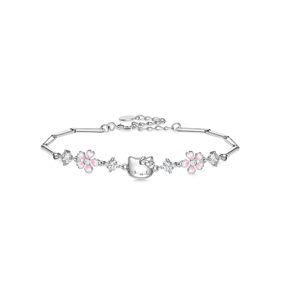 hellokitty樱花手链纯银小众设计