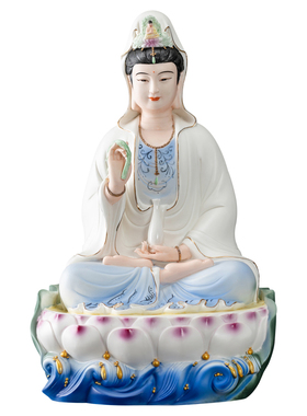 陶瓷观音佛像供奉摆件