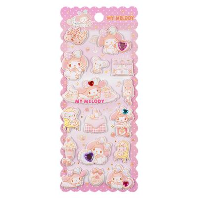 三丽鸥3D立体泡棉贴纸儿童卡通带钻石贴纸美乐蒂Melody奖励贴2026