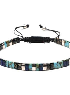 pohier青金石绿松石手链