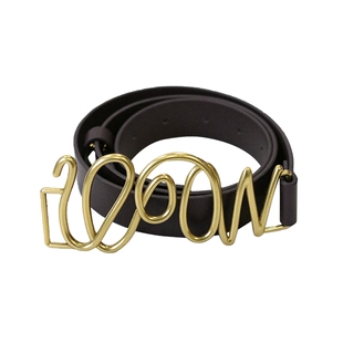 IDPAN腰带新款商务通勤个性字母装饰百搭品牌女装皮带