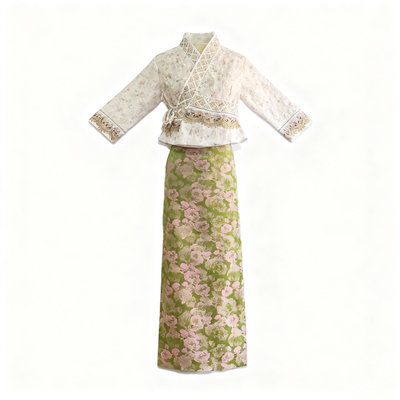 新中式傣族服饰套装女旅游穿搭