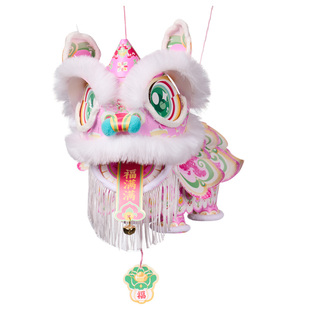 马年新年春节元旦雄狮灯笼手工diy儿童制作材料古风狮子花灯玩具