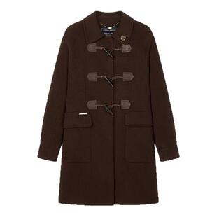 TeenieWeenie小熊奥莱牛角扣双面毛呢大衣澳洲绵羊毛外套女