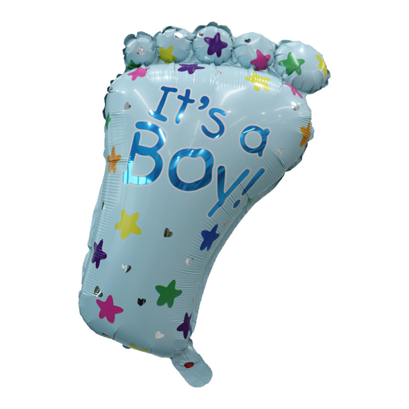 脚丫气球宝宝生日布置铝膜气球Boy/Girl可选择宝宝宴装饰铝箔气球