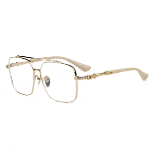 2026新款简丹个性眼镜框架男女潮双梁复古加宽大脸大框近视眼镜架