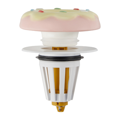 可爱甜甜圈陶瓷洗手盆漏水塞子脸盆弹跳芯下水器水池浴室台盆按压