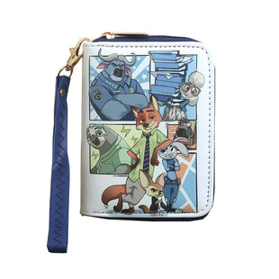 卡通疯狂动物城朱迪和尼克带卡位小钱包男女童儿童手提零钱包