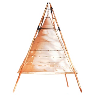 户外营地网红竹节灯笼锥形帐篷景区露营风餐饮遮阳巨型圆锥形天幕