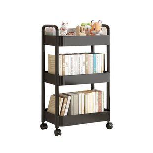 小推车置物架家用卧室客厅厨房书房多层书本零食移动收纳储物架子