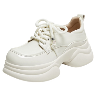 TATA他她女鞋2025秋季小皮鞋牛津鞋简约系带单鞋新款黑色CCJ07CM5