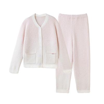 TugTug半边绒月子服女士秋冬睡衣