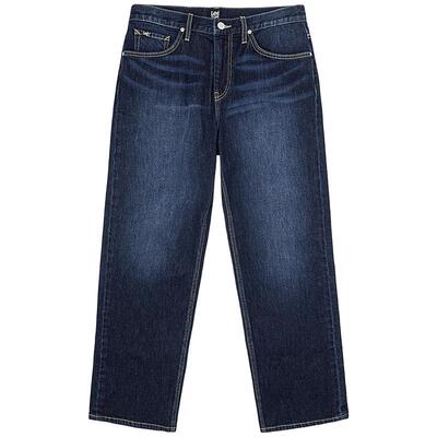 【张凌赫代言】Lee26早秋新品762宽松直筒牛仔裤中深蓝色男A11220