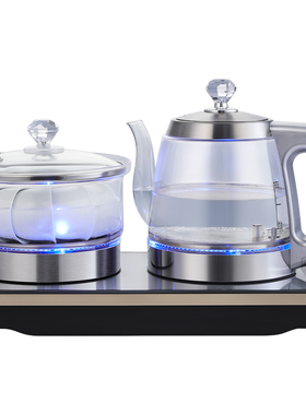 全自动上水电热烧水壶茶台嵌入一体式泡茶专用底部双抽水茶炉套装
