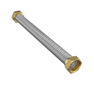 304不锈钢波纹管燃气热水器进水管冷热水软管马桶4分铜帽金属管