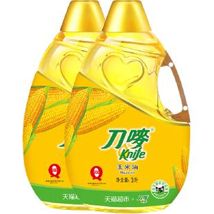 刀唛玉米油食用油3L*2瓶非转基因植物油炒菜烹饪家用食用油