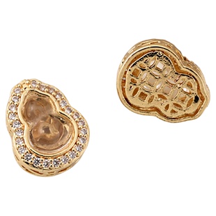 14K包金高保微镶锆石国风葫芦魔盒隔珠手工diy手链手串四通转运珠