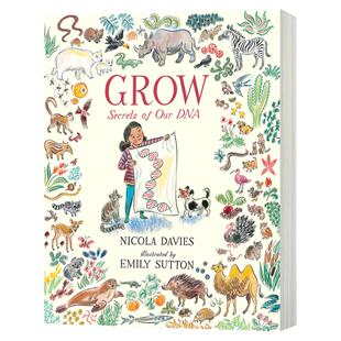 成长 我们的基因秘密 Grow Secrets of Our DNA Emily Sutton 英文原版 插画绘本 英文版儿童英语科普绘本 精装 进口原版书籍