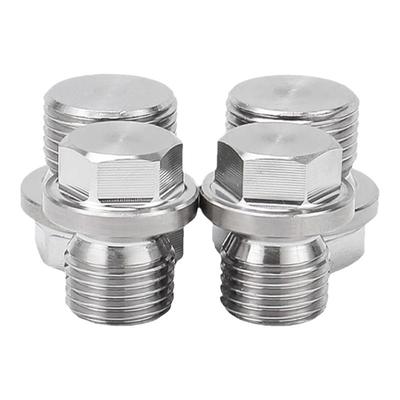 304不锈钢外六角法兰面堵头油