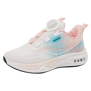 回力女鞋夏季透气薄款网面网鞋学生轻便跑步旋转纽扣休闲运动潮鞋