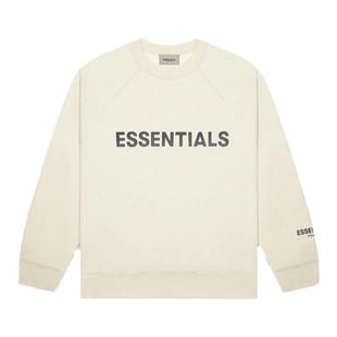 阿伦777 Fear Of God Essentials FOG胸前字母Logo圆领套头卫衣男