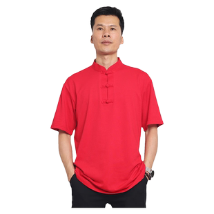 柏龄太极服夏季短袖T恤武术队服女文化衫男珠地棉练功服团购定制