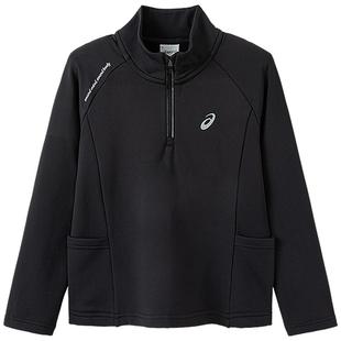 ASICS/亚瑟士童装25年冬季儿童拼色半拉链速干长袖吸湿排汗保暖