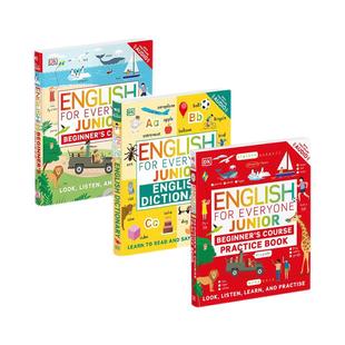 【自营】英文原版 DK新视觉 人人学英语 English for Everyone Junior 5册 少儿初级英语 英语单词背诵入门百科指南英语学习带插图