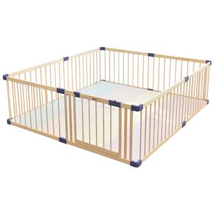 Jollybaby儿童游戏围栏宝宝爬行学步防护栏婴儿家用安全栅栏实木